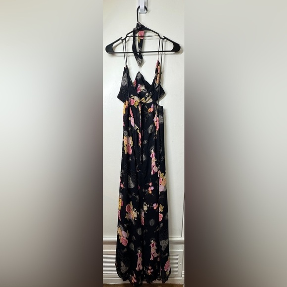 Reformation Dresses & Skirts - RARE Reformation Sutherland Kyoto Geisha Black Floral Tie Back Dress Size 6
